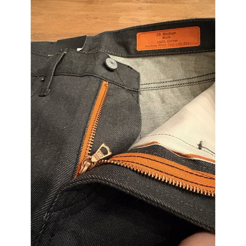 Jean Shop Jeans Selvedge Denim Gray Mick Size 28 X 32 CUT# 951 100% Cotton